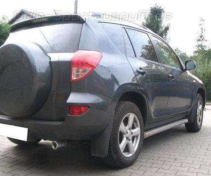 Ulter Endrohrbogen Toyota RAV 4 2005- 80mm rund eingerollt gerade mit Absorber