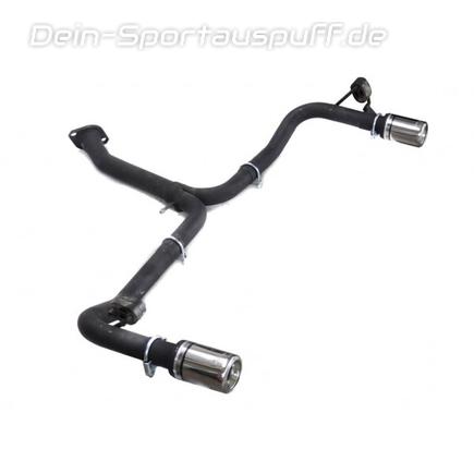 Ulter Duplex Endrohrgeweih Toyota RAV 4 2005- 80mm rund eingerollt gerade mit Absorber