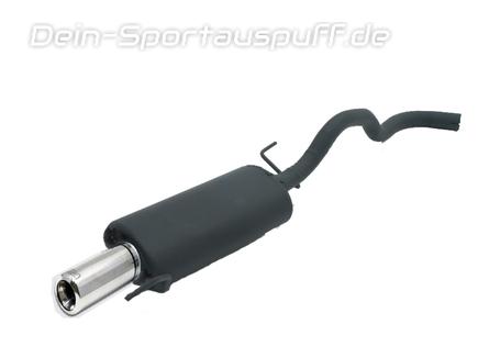 Ulter Sportauspuff Volkswagen POLO 6N 95-01 80mm rund eingerollt gerade mit Absorber