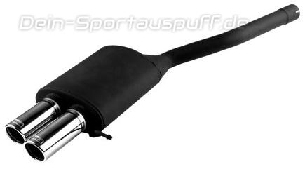 Ulter Sportauspuff Volkswagen JETTA 3 2005- 70mm rund eingerollt abgeschrägt mit Absorber