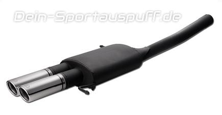Ulter Sportauspuff Volkswagen PASSAT 3C Lim., Variant 70mm rund eingerollt abgeschrägt mit Absorber