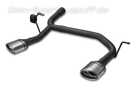 Ulter Duplex Endrohrgeweih Volvo V50 2004- 120x80mm oval eingerollt seitlich abgeschrägt mit Absorber