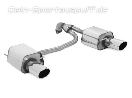 Fox Edelstahl Duplex Sportauspuff Hyundai Coupe GK Tiburon 2.7l Bj.02-06 129x106mm oval eingerollt abgeschrägt