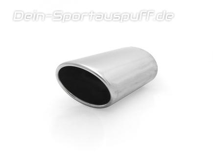 Fox Edelstahl Auspuff Endrohr anschweißbar 86x54mm oval Länge 200mm Typ 32