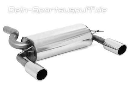 Fox Edelstahl Duplex Sportauspuff Ford Kuga ab 2008 1x100mm rund eingerollt abgeschrägt