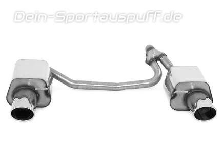 Fox Edelstahl Duplex Sportauspuff Hyundai Coupe GK Tiburon 1.6l 2.0l Bj.02-06 129x106mm oval eingerollt abgeschrägt