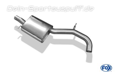 Fox Edelstahl Mittelschalldämpfer Audi S3 8P quattro inkl. Sportback