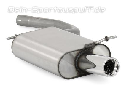 Fox Edelstahl Sportauspuff Audi A4 B6 Typ 8E Limousine/Avant 1.9TDI 1x80mm rund eingerollt gerade mit Absorber