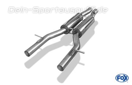 Fox Edelstahl Mittelschalldämpfer Audi A8 4E Typ D3
