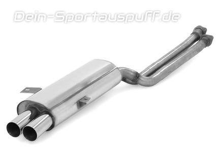 Fox Edelstahl Sportauspuff BMW 3er E36 M3 Coupe u. Cabrio 2x76mm rund scharf gerade