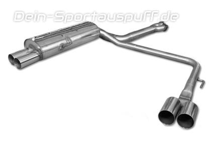 Fox Edelstahl Duplex Sportauspuff BMW 3er E36 M3 Coupe u. Cabrio 2x76mm rund scharf gerade