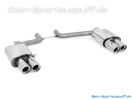 Fox Edelstahl Duplex Sportauspuff Chrysler 300 C 3.5l inkl. AWD Limousine/Kombi ab 04 2x80mm rund eingerollt abgeschrägt mit Absorber