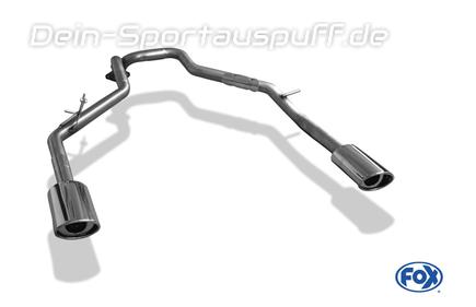 Fox Edelstahl Duplex Endrohrgeweih Kia Sorento Typ JC 115x85mm oval eingerollt abgeschrägt mit Absorber