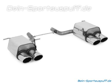 Fox Edelstahl Duplex Sportauspuff Mercedes SLK R171 3.0l 3.5l 2x115x85mm oval eingerollt abgeschrägt