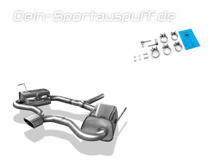 BASTUCK Sportauspuff mit Zubehör Mini F56 One Cooper Benzin Diesel mittig  2x90mm
