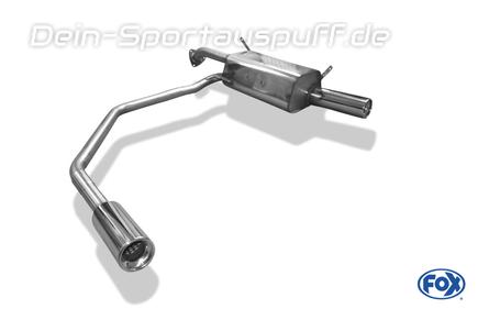 Fox Edelstahl Duplex Sportauspuff Mitsubishi Carisma DAO 1.6l 1.8l Bj.95-04 1x90mm rund eingerollt gerade mit Absorber