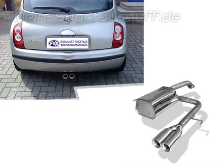 Auspuffanlage für Nissan Micra III K12 1.5 DCI 82PS 2003-04.2005