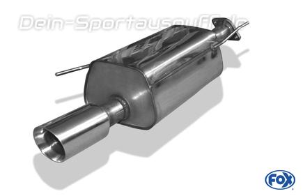 Fox Edelstahl Sportauspuff Nissan Juke F15 90mm rund doppelwandig abgeschrägt