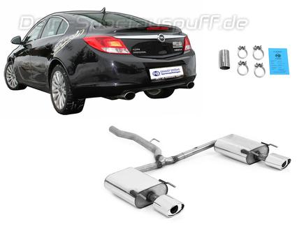 Fox Edelstahl Duplex Sportauspuff Opel Insignia 2l 4x4 140x90mm oval eingerollt abgeschrägt mit Absorber