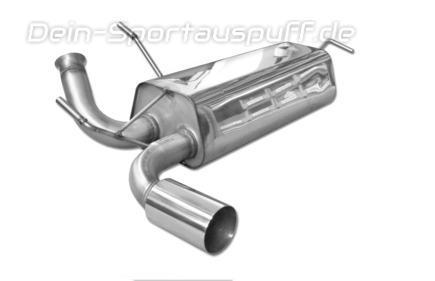 Fox Edelstahl Sportauspuff Peugeot 206 RC 1x90mm rund scharf gerade