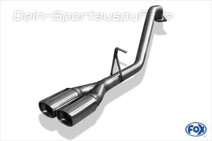 Fox Edelstahl Endrohrbogen Toyota Hilux - Double Cap 2x93x79mm rechteckig eingerollt abgeschrägt mit Absorber