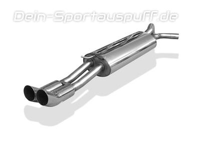 Fox Edelstahl Sportauspuff VW Bora 1J inkl. Variant 2x76mm DTM rund scharf gerade