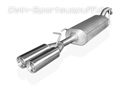 Fox Edelstahl Sportauspuff VW Passat 35i 2x80mm rund eingerollt gerade mit Absorber