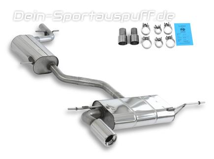 AUDI A3 8P SPORTBACK NOVUS SPORTAUSPUFF 2x 76mm SCHARF 1,2 TSI 2,0 FSI >NEU<