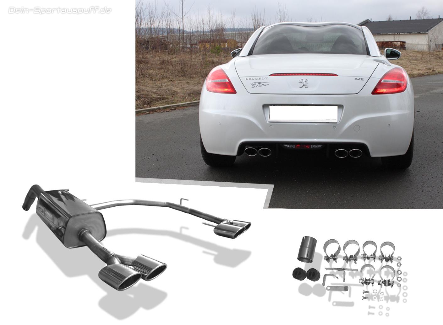 Fox Edelstahl Duplex Sportauspuff Peugeot Rcz 155 Thp U 2 0 Hdi Je