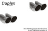 Fox Edelstahl Duplex Sportauspuff-Komplettanlage ab Kat Toyota Yaris 1 TS Typ P1 2x115x85mm DTM oval eingerollt gerade