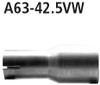 Bastuck Edelstahl Auspuff-Adapter 63mm auf 42,5mm