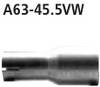 Bastuck Edelstahl Auspuff-Adapter 63mm auf 45,5mm