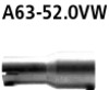 Bastuck Edelstahl Auspuff-Adapter 63mm auf 52mm