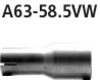 Bastuck Edelstahl Auspuff-Adapter 63mm auf 58,5mm