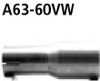 Bastuck Edelstahl Auspuff-Adapter 63mm auf 60mm