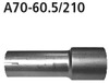 Bastuck Edelstahl Auspuff-Adapter 70mm auf 60,5mm Länge 210mm