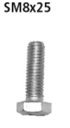 Bastuck Edelstahl Flanschschraube M8