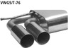 Bastuck Edelstahl Sportauspuff Audi A3 8P 3 Türer 4 Zylinder Turbo 2x76mm rund scharf gerade ohne Absorber