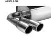 Bastuck Edelstahl Sportauspuff Audi S3 8P 3 Türer 2x76mm rund eingerollt abgeschrägt ohne Absorber