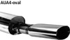 Bastuck Edelstahl Sportauspuff Audi A4 B5 Limousine u. Avant 153x95mm oval eingerollt gerade mit Absorber