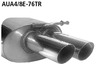 Bastuck Edelstahl Sportauspuff rechts (für Duplex Anlagen) Audi A4 B6 B7 6 Zyl. Quattro 8E u. Cabrio 8H 2x76mm rund scharf abgeschrägt ohne Absorber