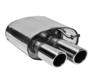 Bastuck Edelstahl Sportauspuff links (für Duplex Anlagen) Audi A4 u. A5 B8 4 Zyl. Benziner Turbo 2x76mm rund eingerollt abgeschrägt ohne Absorber