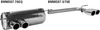 Bastuck Edelstahl Sportauspuff links (für Duplex Anlagen) BMW 1er E81 E87 116i-120i ab 2007 ohne M-Heckschürze 2x76mm rund eingerollt abgeschrägt ohne Absorber