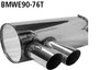 Bastuck Edelstahl Sportauspuff BMW 3er E90 E91 Limo+Touring 316d-320d 2x76mm rund scharf abgeschrägt ohne Absorber