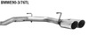 Bastuck Edelstahl Endrohrbogen rechts (für Duplex Anlagen) BMW 3er E92 E93 Coupe Cabrio 325d 330d 2x76mm rund scharf abgeschrägt ohne Absorber