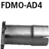 Bastuck Edelstahl Adapter (für einseitige Anlagen) Ford Mondeo 3 Bj.00-07 Limousine 4 Zylinder