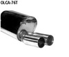 Bastuck Edelstahl Sportauspuff Opel Corsa A 2x76mm rund scharf gerade ohne Absorber