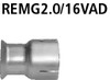 Bastuck Edelstahl Adapter Renault Megane 1 + Scénic