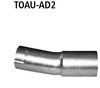 Bastuck Edelstahl Adapter ohne Flansch (für Duplex Anlagen) Toyota Verso 3 ESD LH+RH ab Bj. 2009