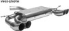 Bastuck Edelstahl Duplex Sportauspuff Volkswagen Golf 5 u. Golf Plus je 2x76mm DTM rund scharf gerade ohne Absorber